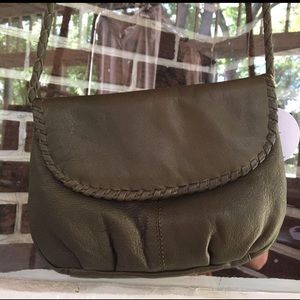ALDO Leather Crossbody Purse (army green)